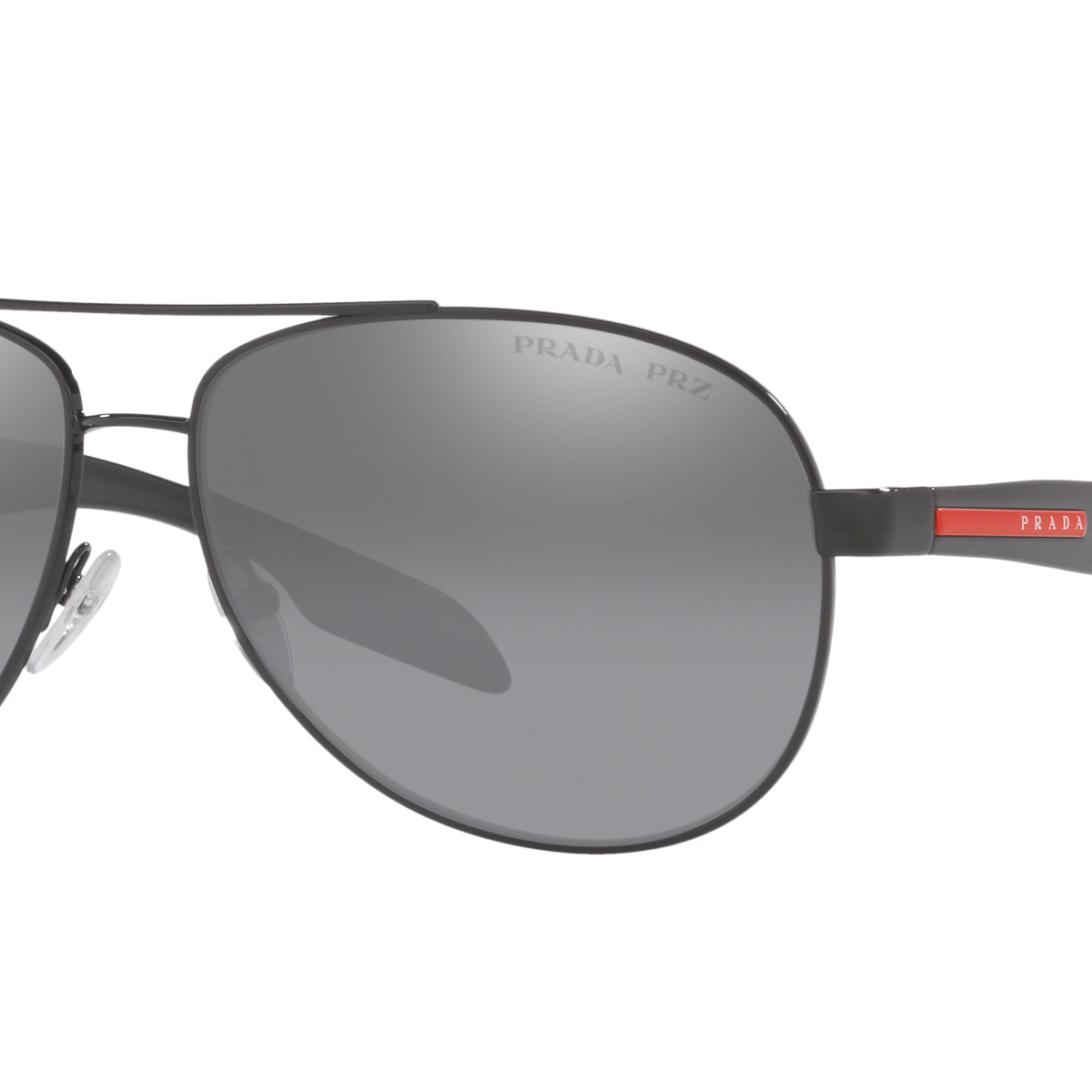 Prada Linea Rossa PS 53PS Black 1AB2F2 three-quarter view
