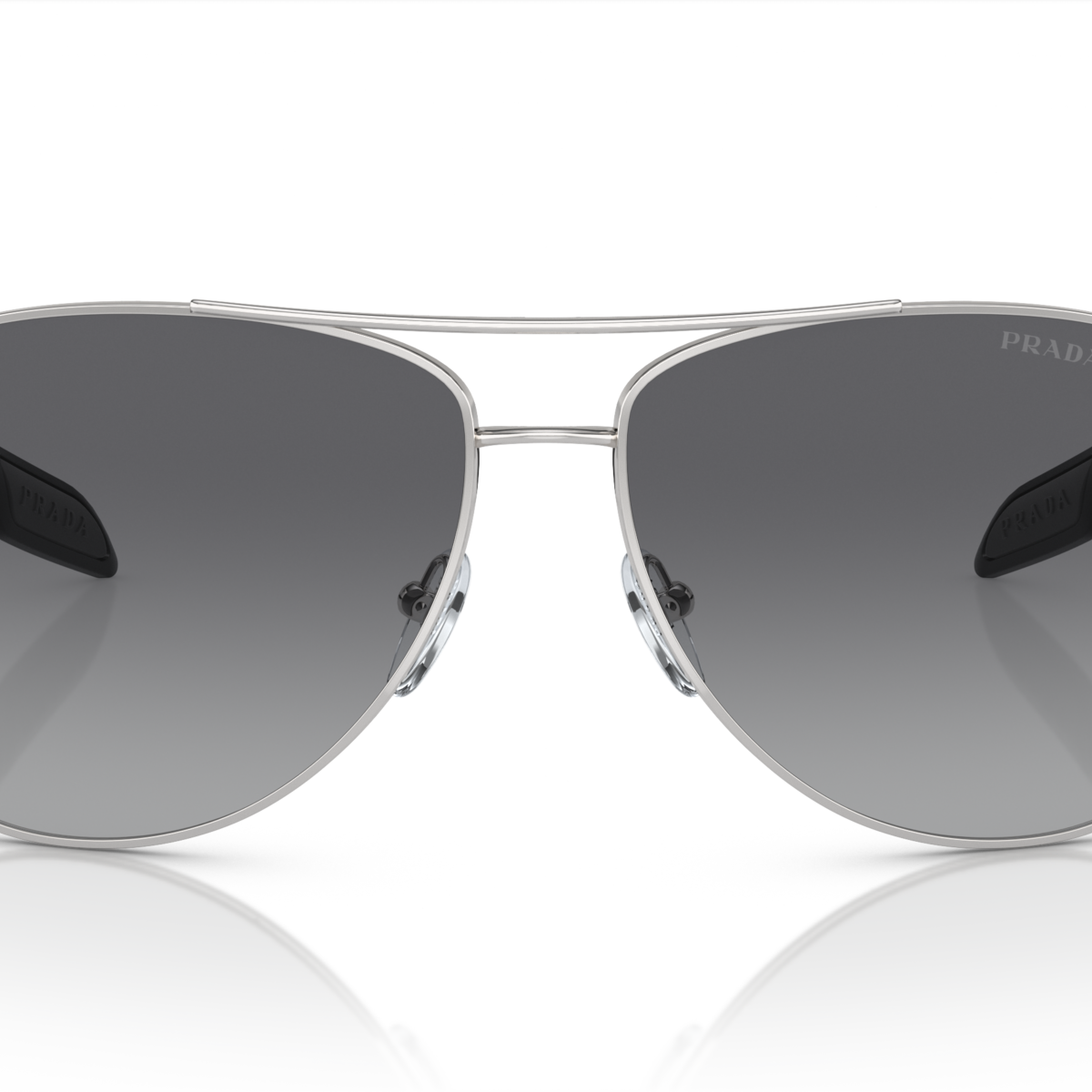Prada Linea Rossa PS 53PS Steel 1BC5W1 front view