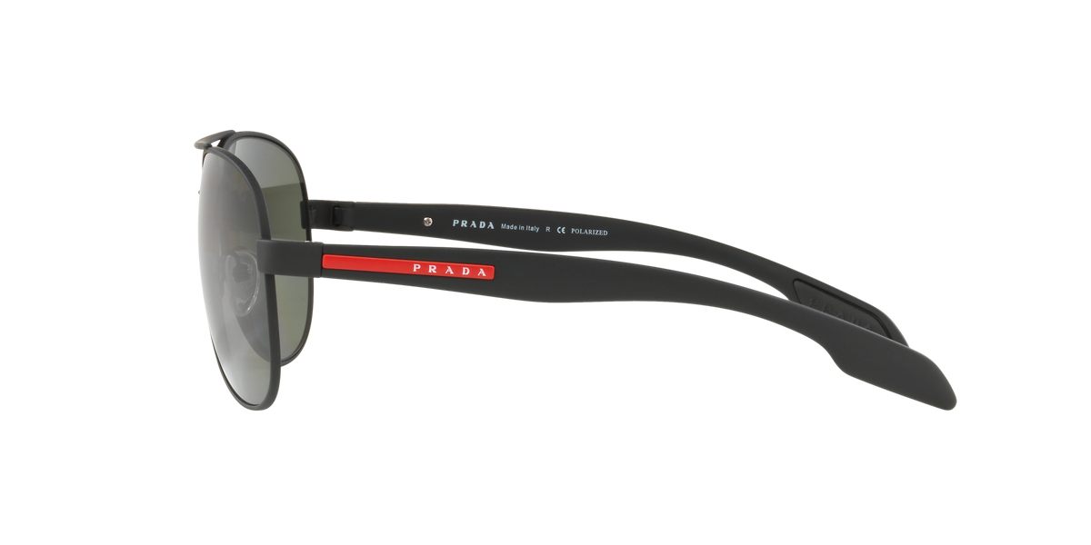 Prada Linea Rossa PS 53PS Black Rubber DG05X1 side view