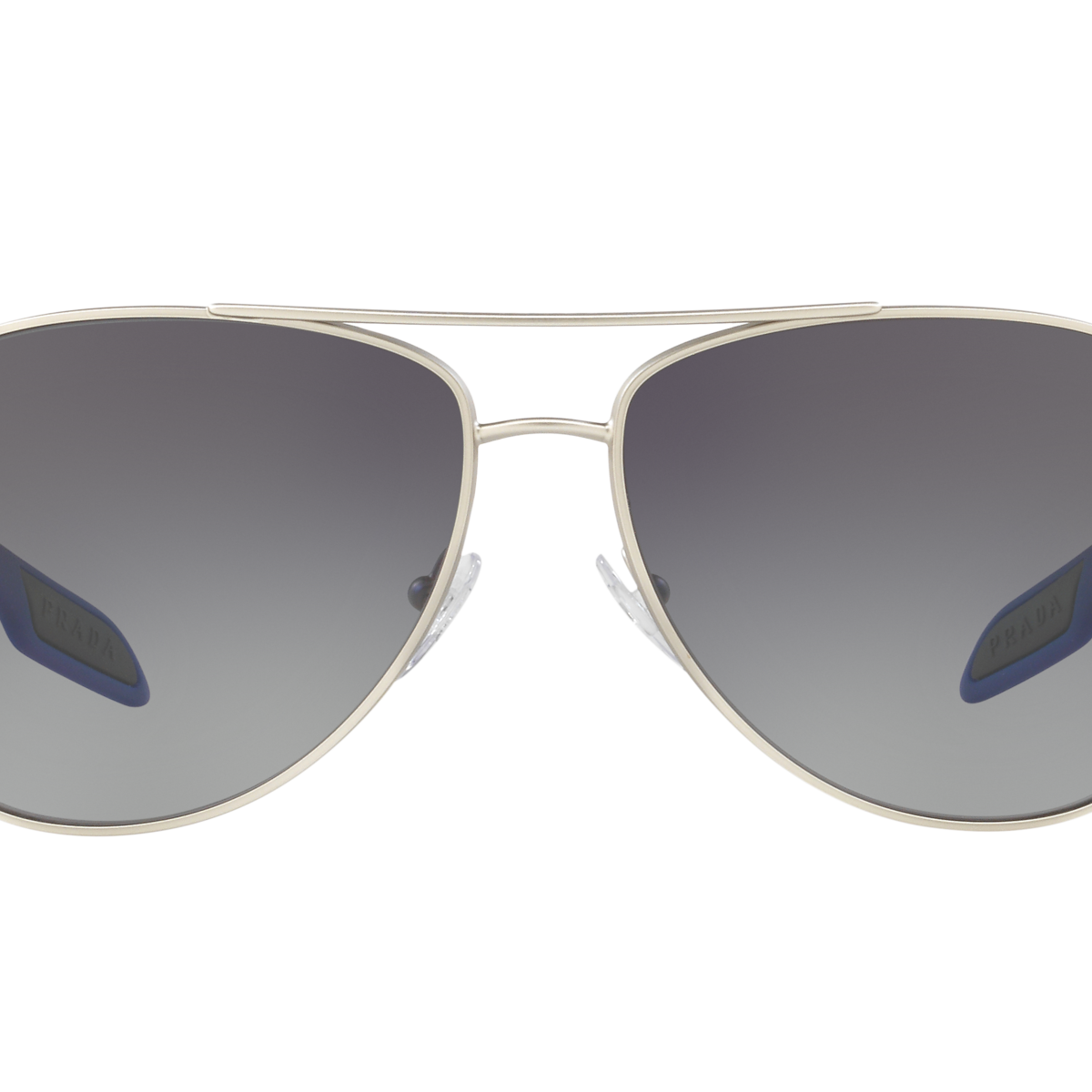 Prada Linea Rossa PS 53PS Silver Rubber QFP5W1 front view