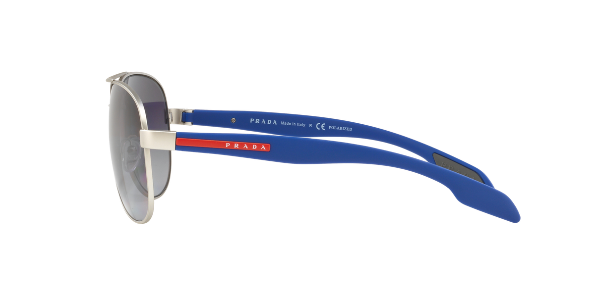 Prada Linea Rossa PS 53PS Silver Rubber QFP5W1 side view