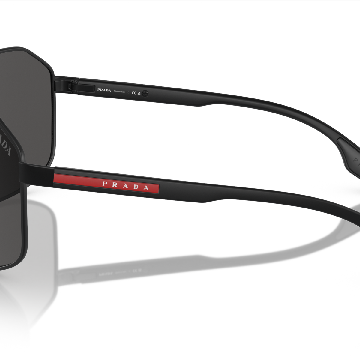 Prada Linea Rossa PS 53VS Matte Black 1BO5S0 side view