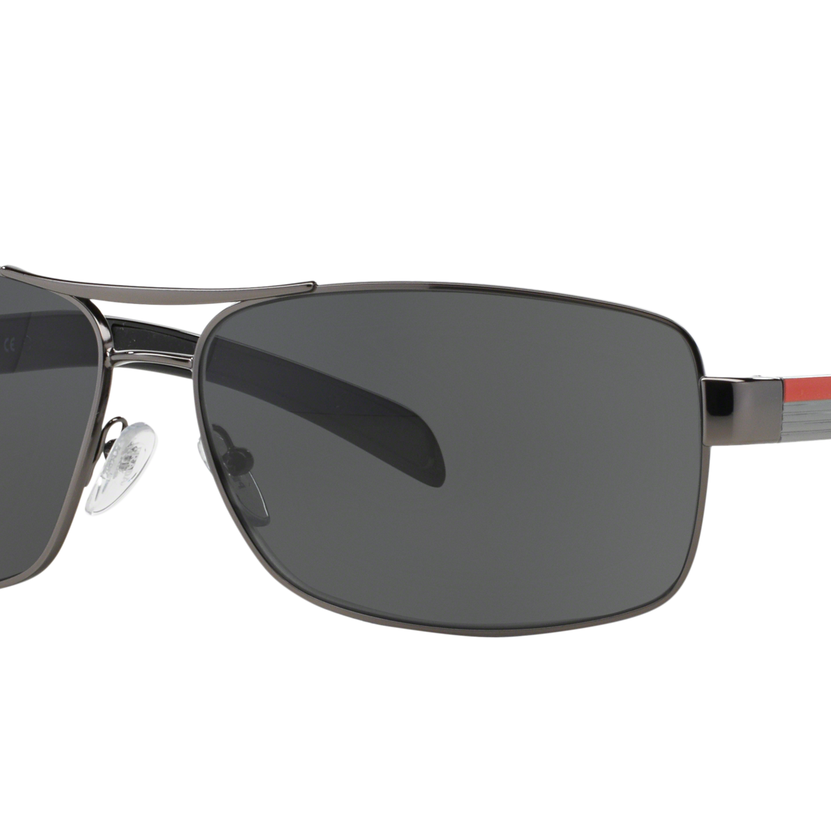Prada Linea Rossa PS 54IS Gunmetal 5AV1A1 three-quarter view