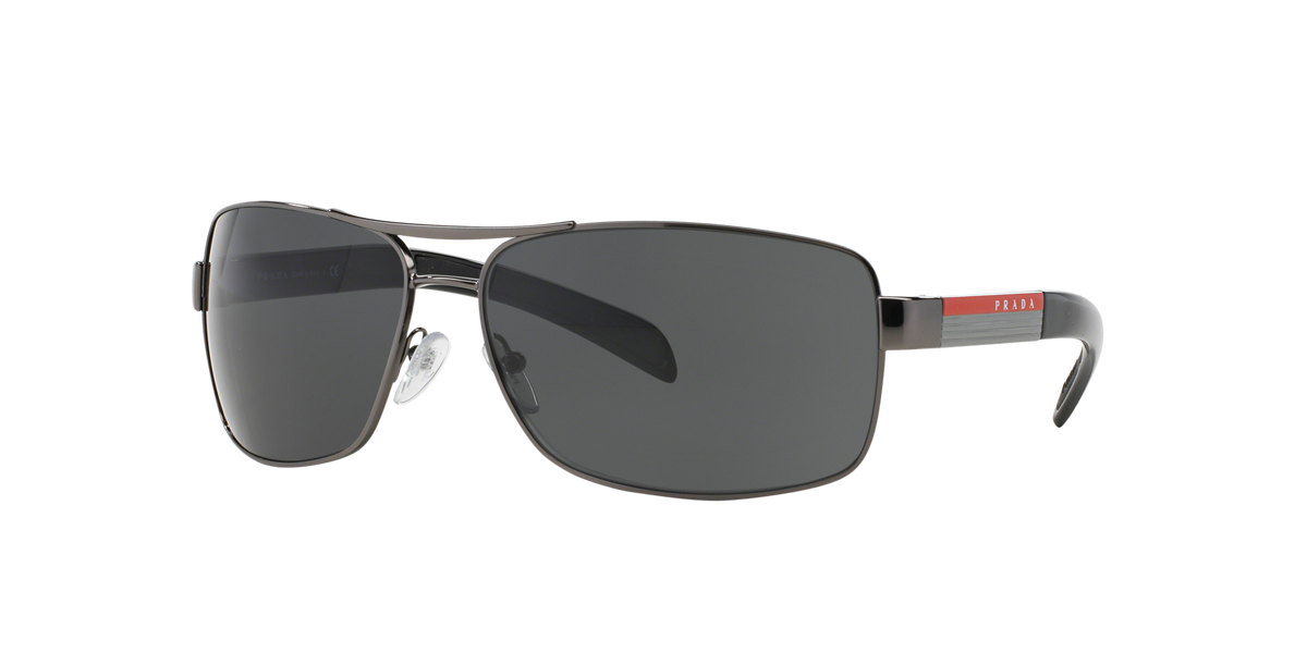 Prada Linea Rossa PS 54IS Gunmetal 5AV1A1 three-quarter view