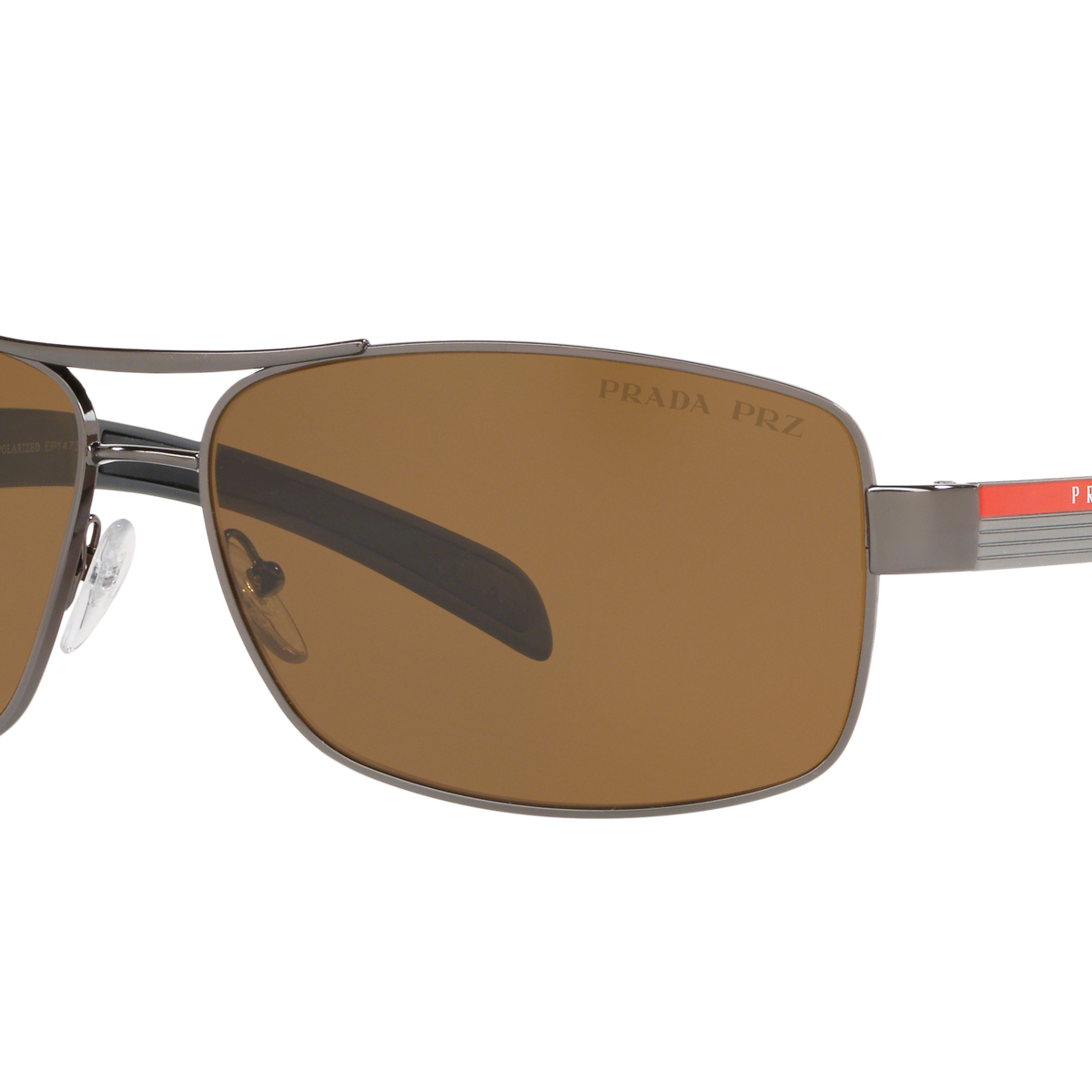 Prada Linea Rossa PS 54IS Gunmetal 5AV5Y1 three-quarter view