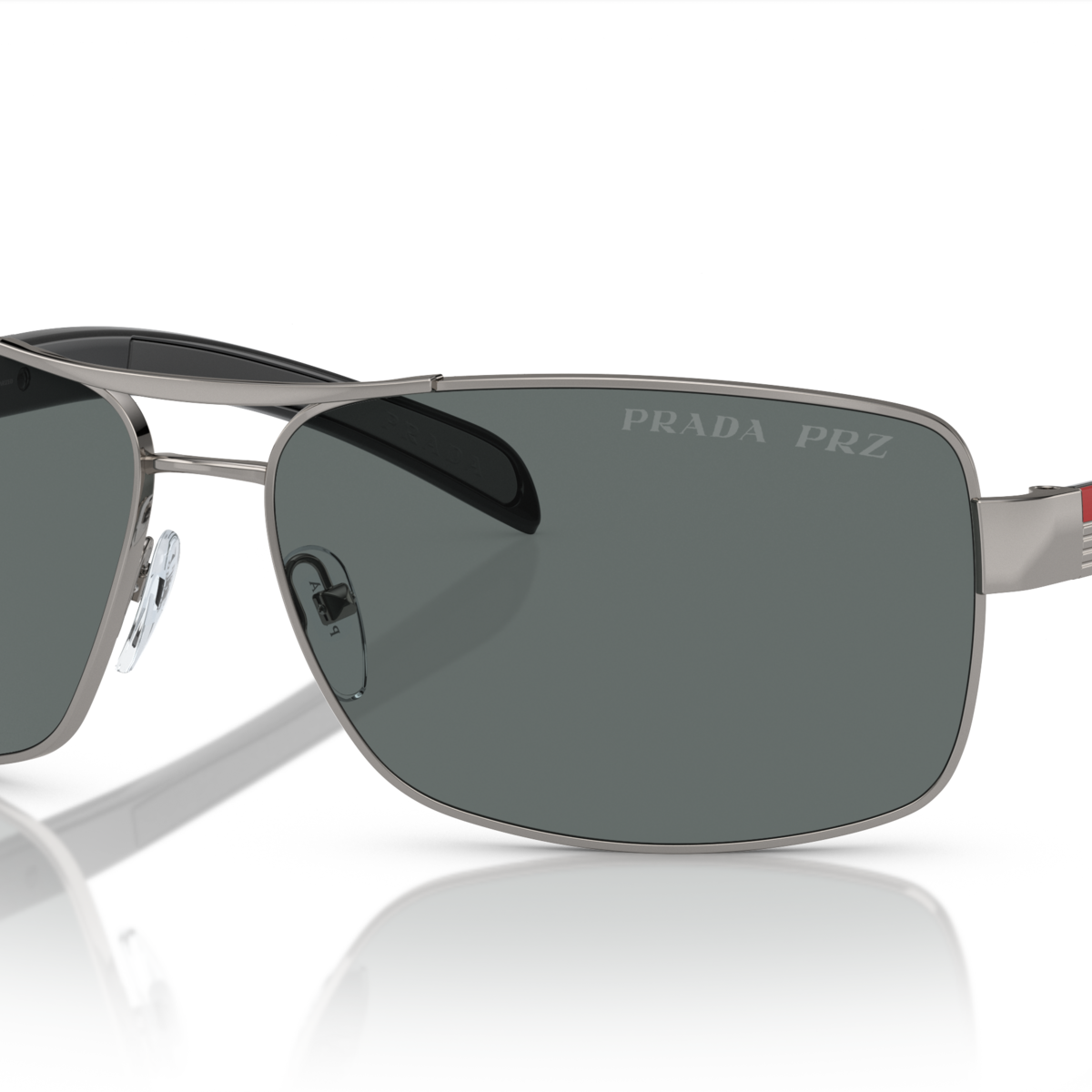 Prada Linea Rossa PS 54IS Gunmetal 5AV5Z1 three-quarter view