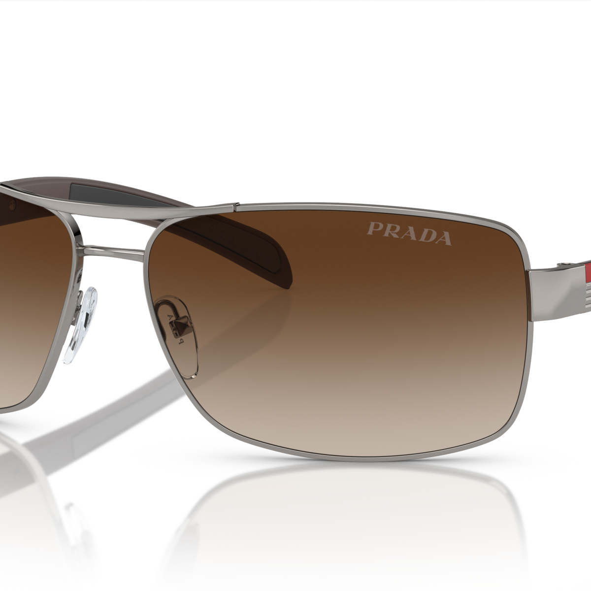 Prada Linea Rossa PS 54IS Gunmetal 5AV6S1 three-quarter view