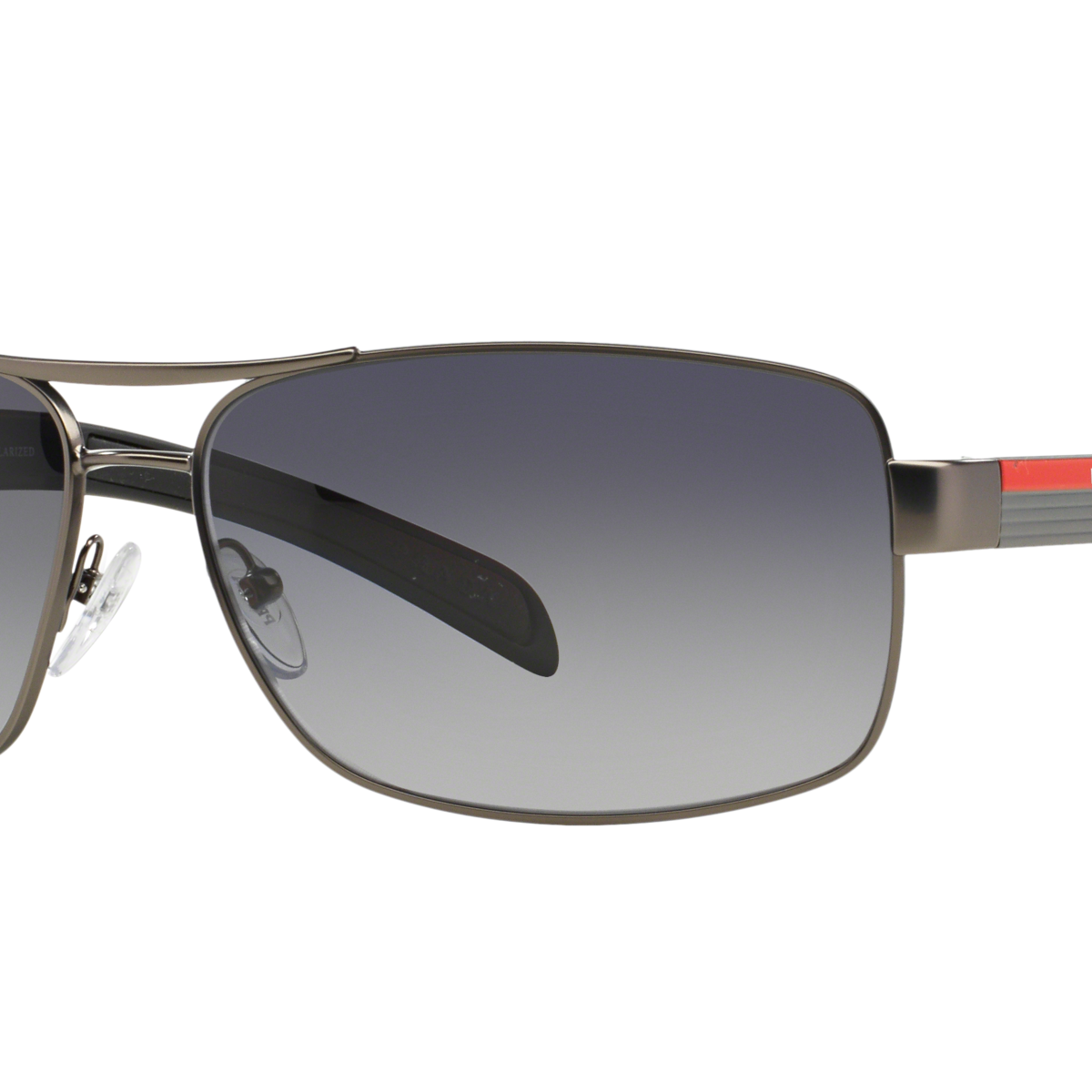 Prada Linea Rossa PS 54IS Gunmetal Demi Shiny 7CQ5W1 three-quarter view