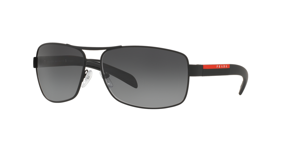 Prada Linea Rossa PS 54IS Black Rubber DG05W1 three-quarter view