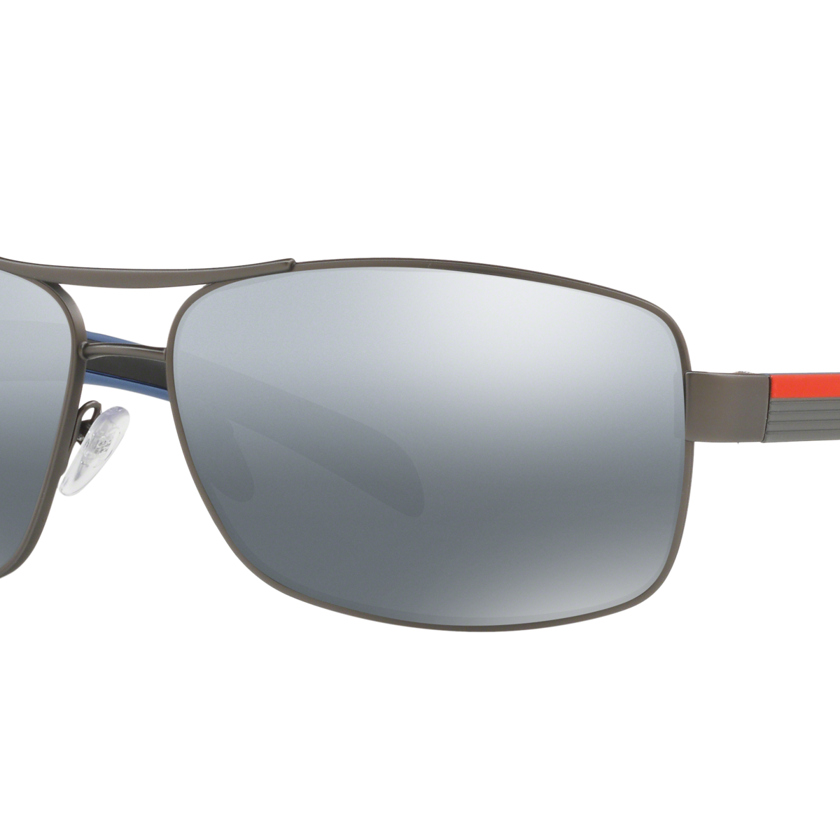 Prada Linea Rossa PS 54IS Gunmetal Rubber DG12F2 three-quarter view