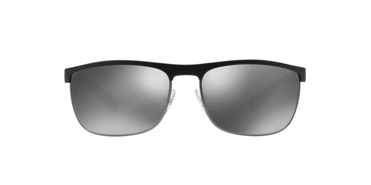 Prada Linea Rossa PS 54QS Black Rubber/Gunmetal Rubber DG07W1 three-quarter view