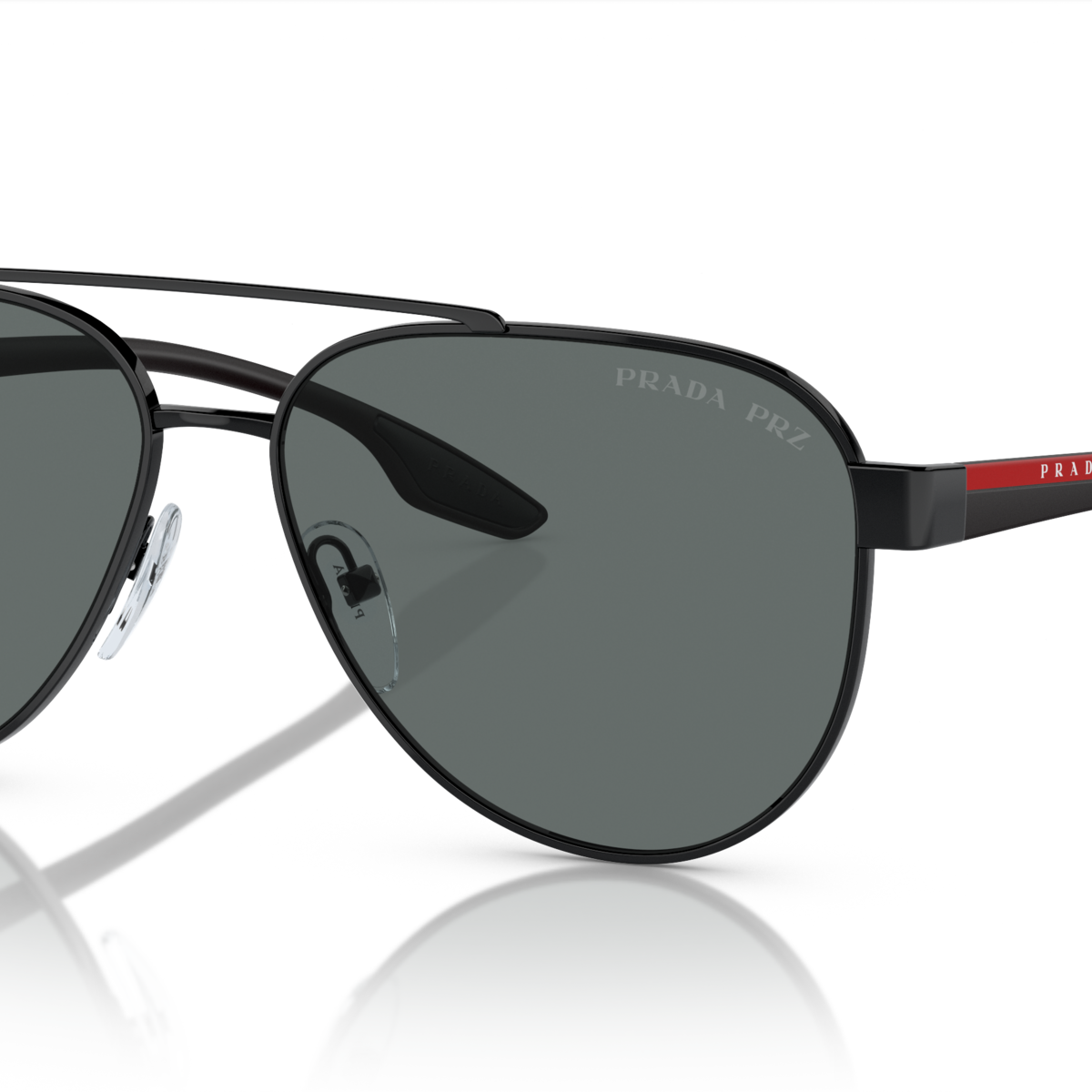 Prada Linea Rossa PS 54TS Black 1AB5Z1 three-quarter view