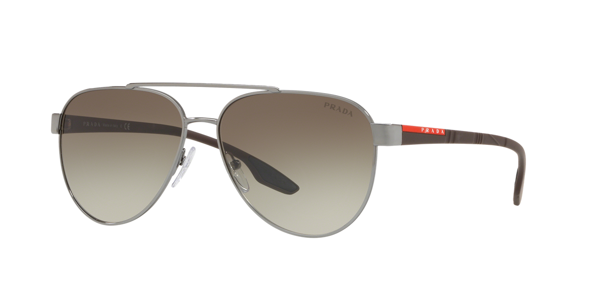 Prada Linea Rossa PS 54TS Gunmetal 5AV1X1 three-quarter view