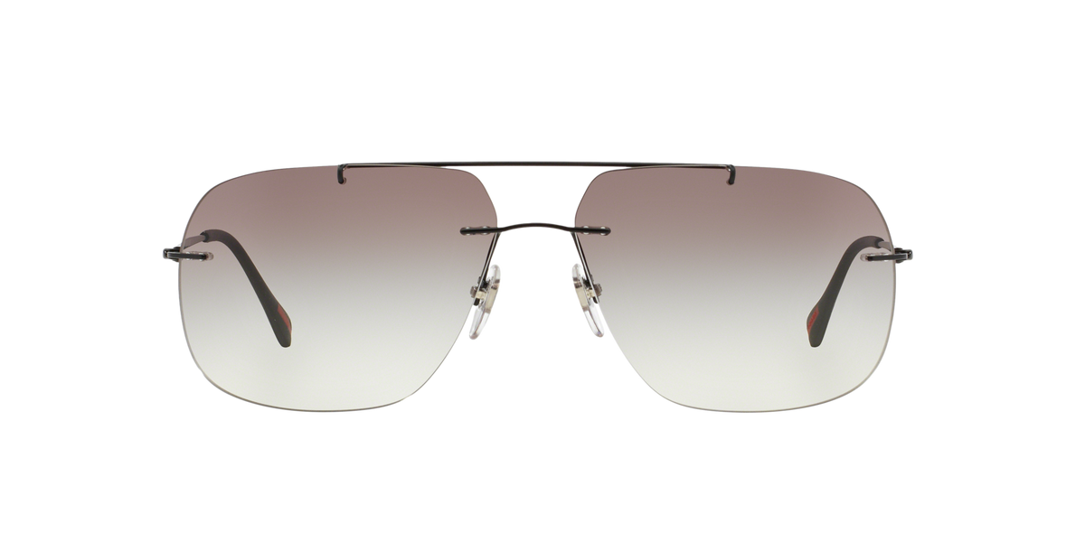 Prada Linea Rossa PS 55PS Matte Black 1BO0A7 three-quarter view