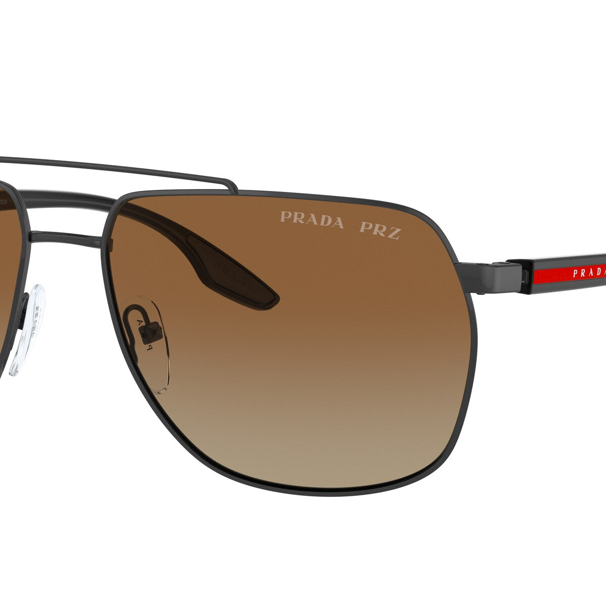 Prada Linea Rossa PS 55VS Matte Black 1BO02I three-quarter view