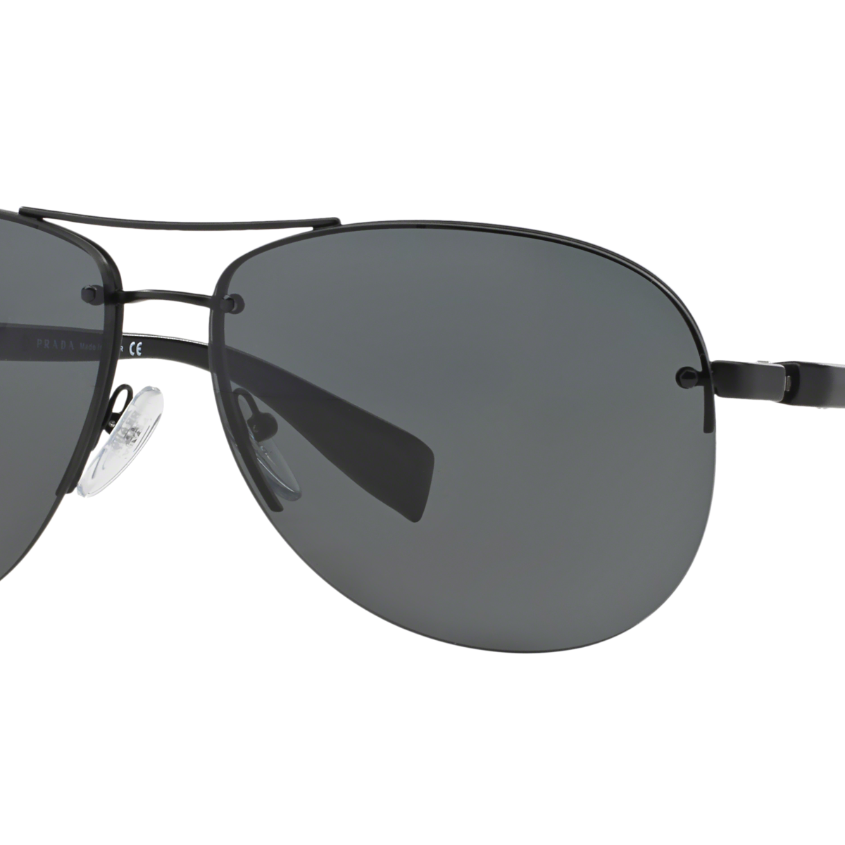 Prada Linea Rossa PS 56MS Black 1BO1A1 three-quarter view