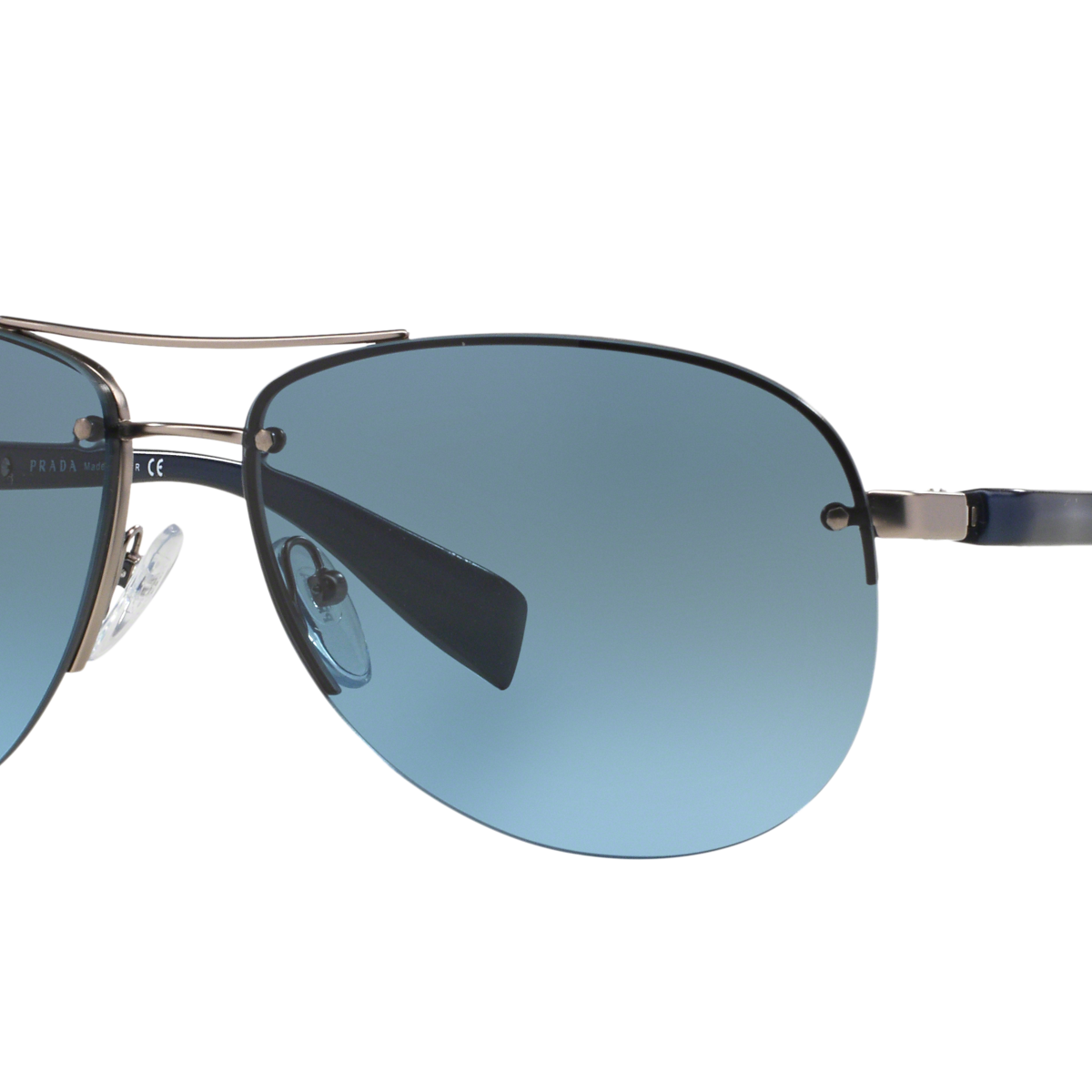 Prada Linea Rossa PS 56MS Pewter Demi Shiny 5AS5I1 three-quarter view