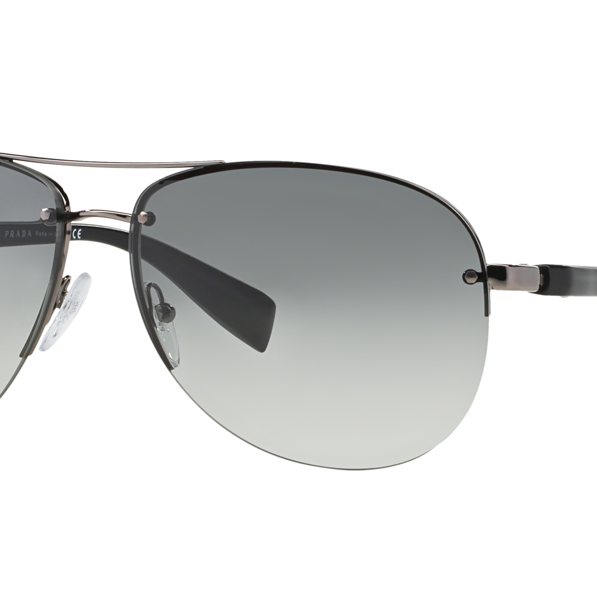 Prada Linea Rossa PS 56MS Gunmetal 5AV3M1 three-quarter view