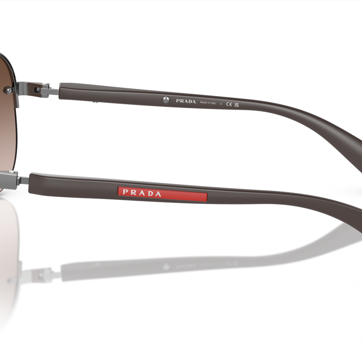 Prada Linea Rossa PS 56MS Gunmetal 5AV6S1 side view