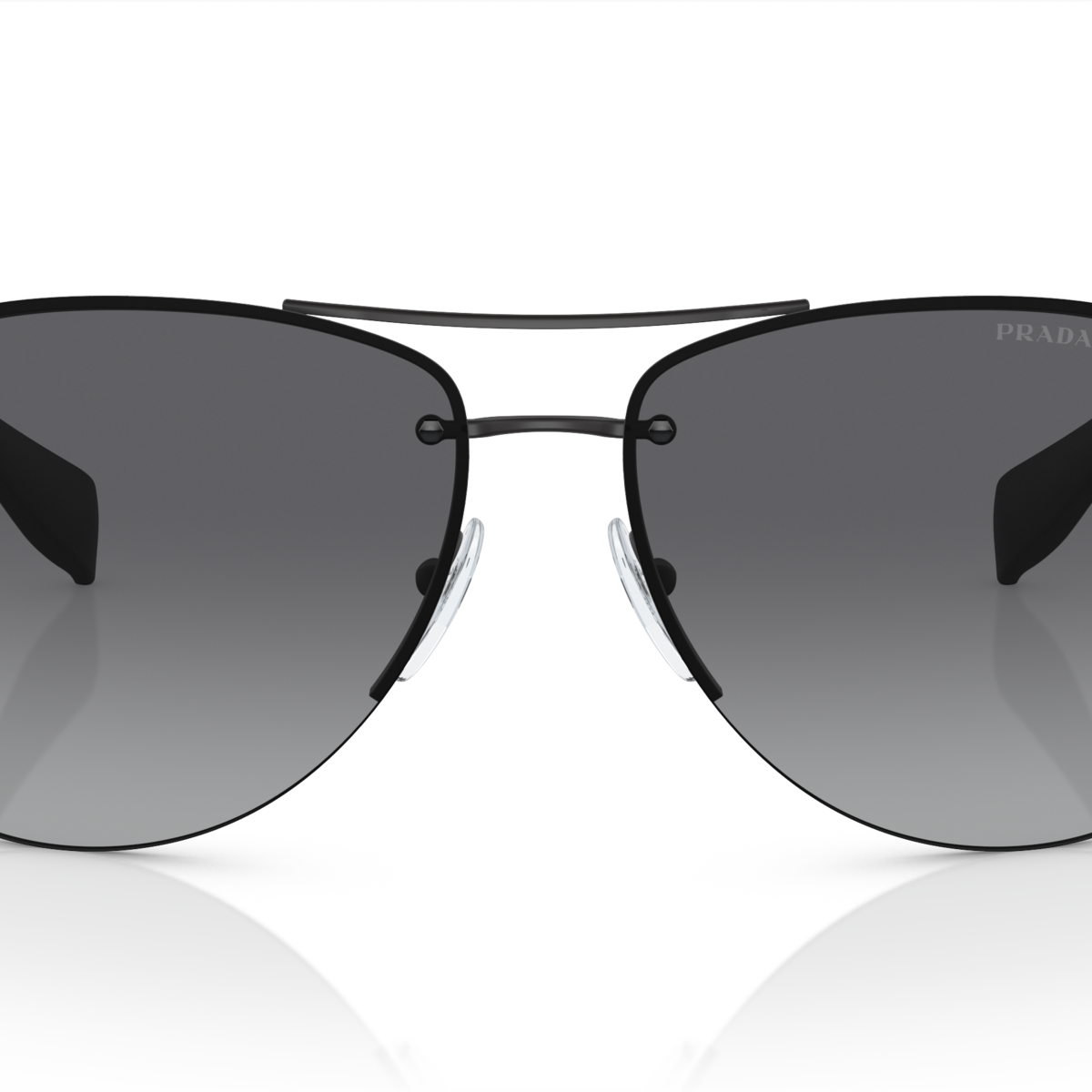 Prada Linea Rossa PS 56MS Black Rubber DG05W1 front view