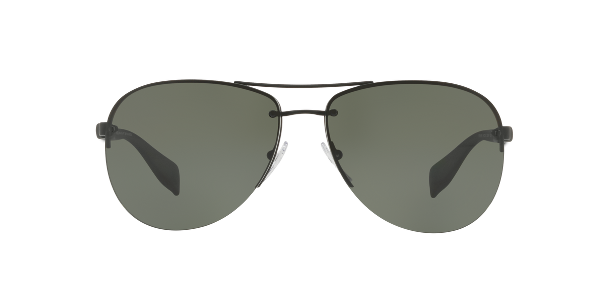 Prada Linea Rossa PS 56MS Black Rubber DG05X1 front view