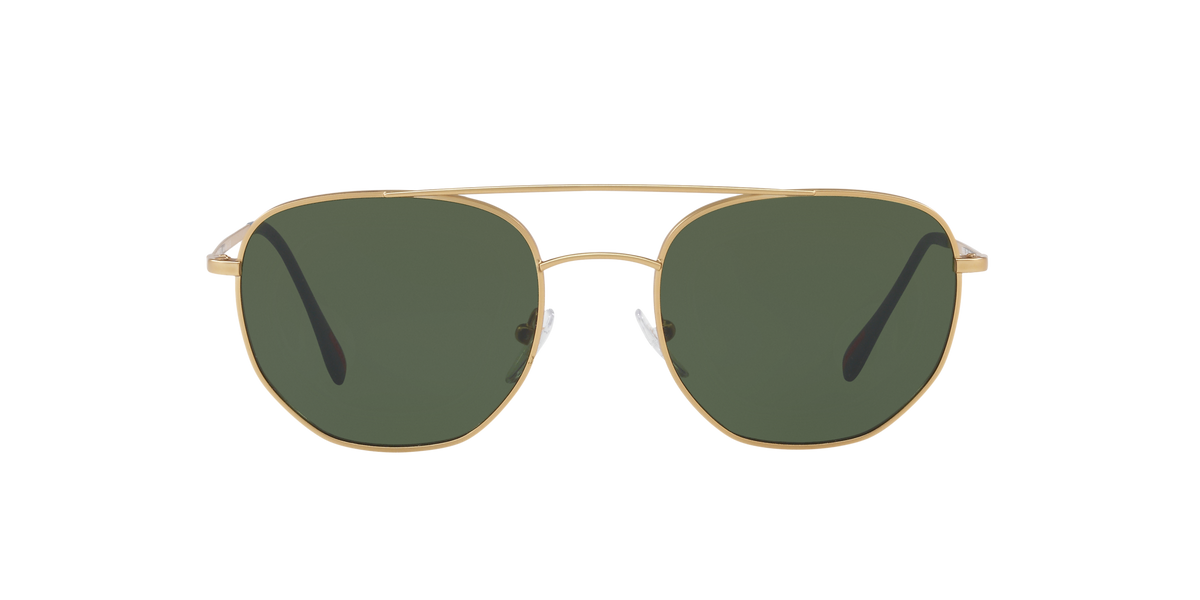 Prada Linea Rossa PS 56SS Matte Gold 1BK1I0 three-quarter view