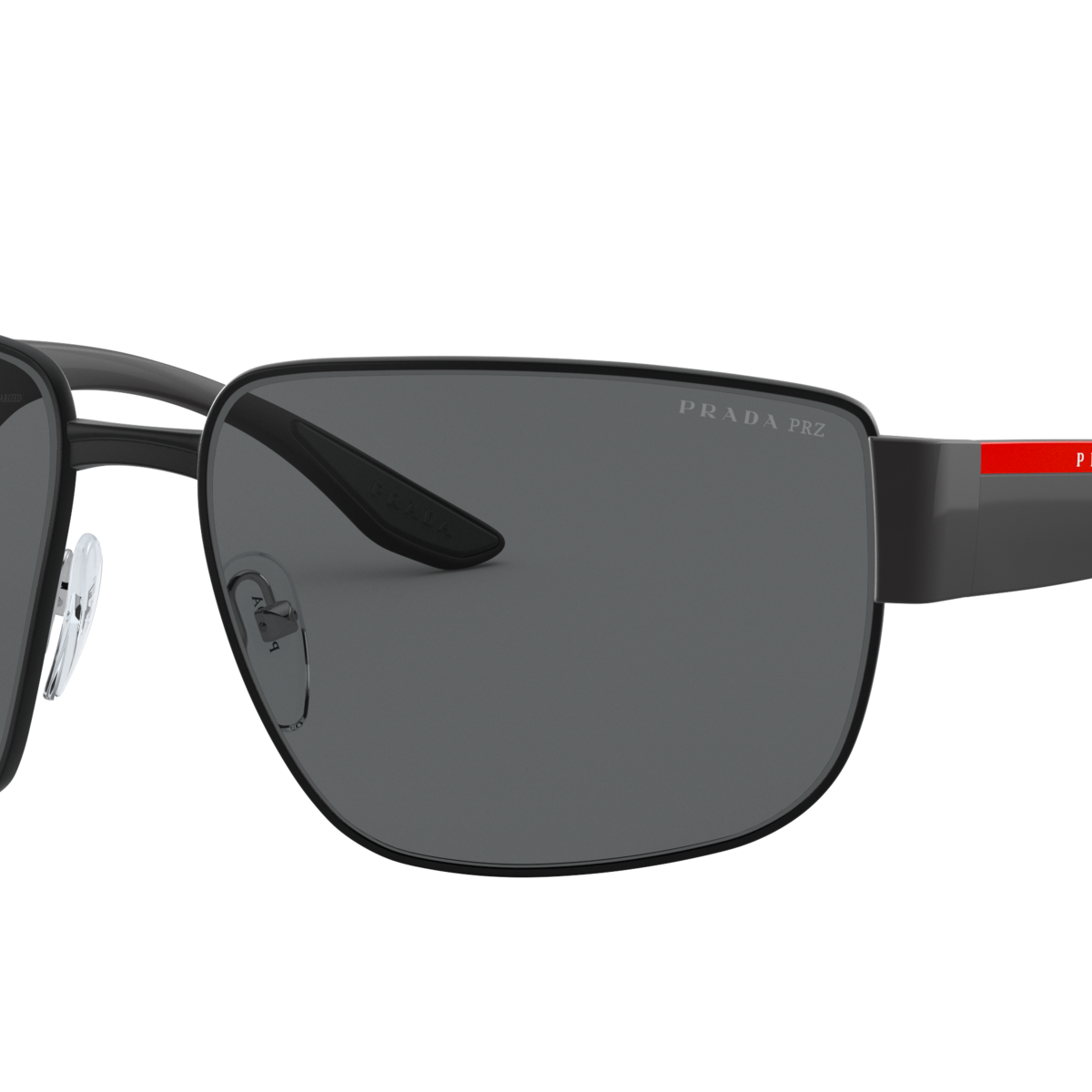 Prada Linea Rossa PS 56VS Matte Black 1BO02G three-quarter view