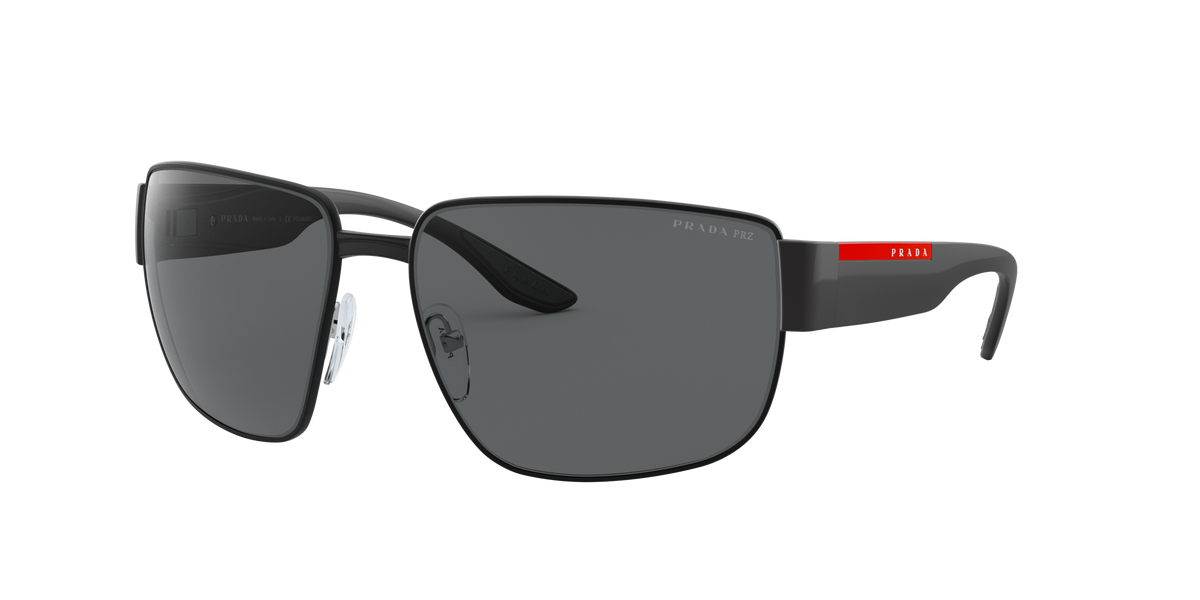 Prada Linea Rossa PS 56VS Matte Black 1BO02G three-quarter view