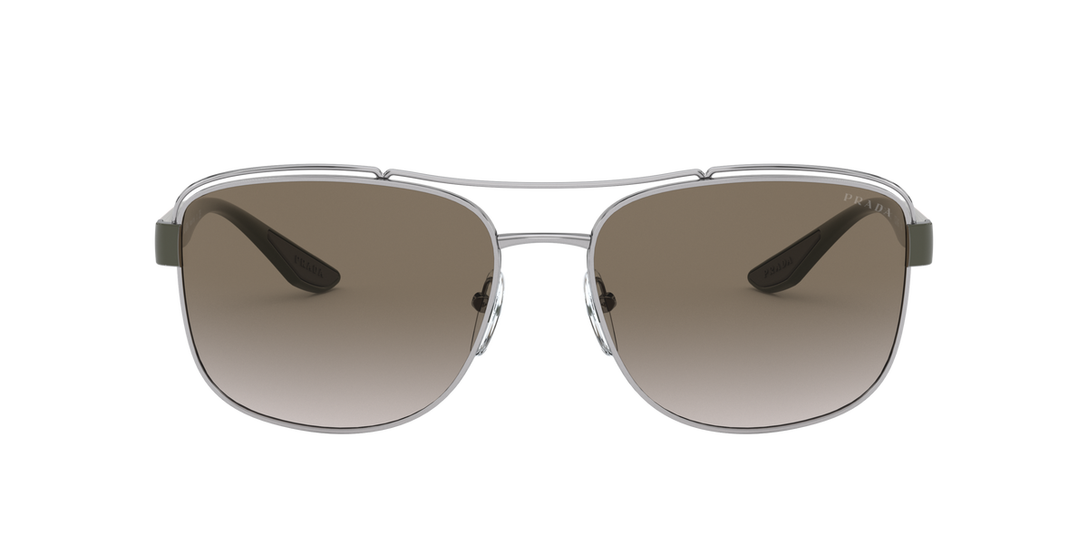 Prada Linea Rossa PS 57VS Matte Gunmetal 7CQ04G three-quarter view