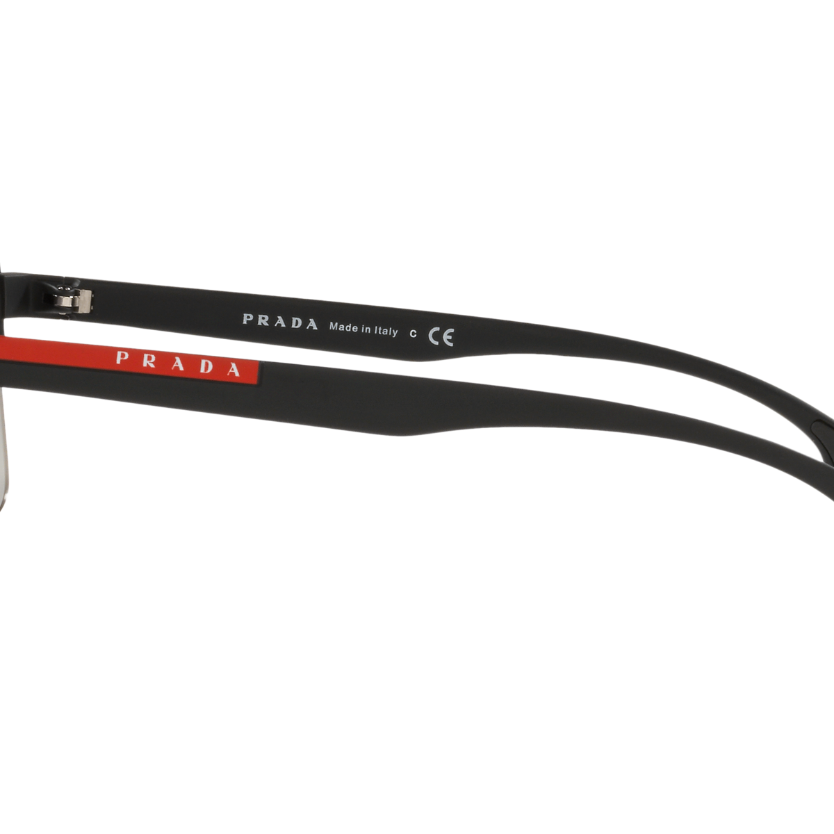 Prada Linea Rossa PS 60US Black Rubber DG03M1 side view