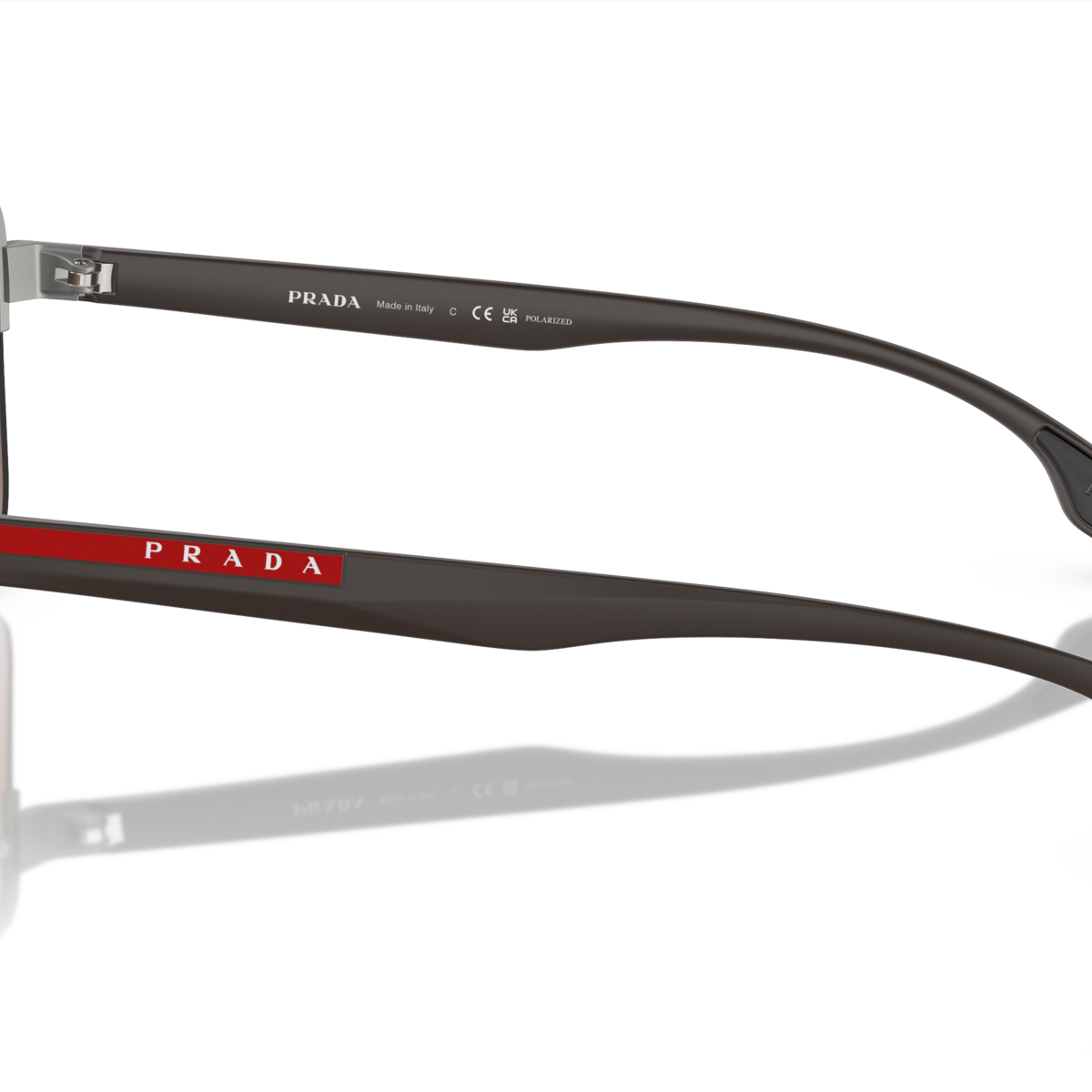 Prada Linea Rossa PS 60US Gunmetal Rubber DG1724 side view