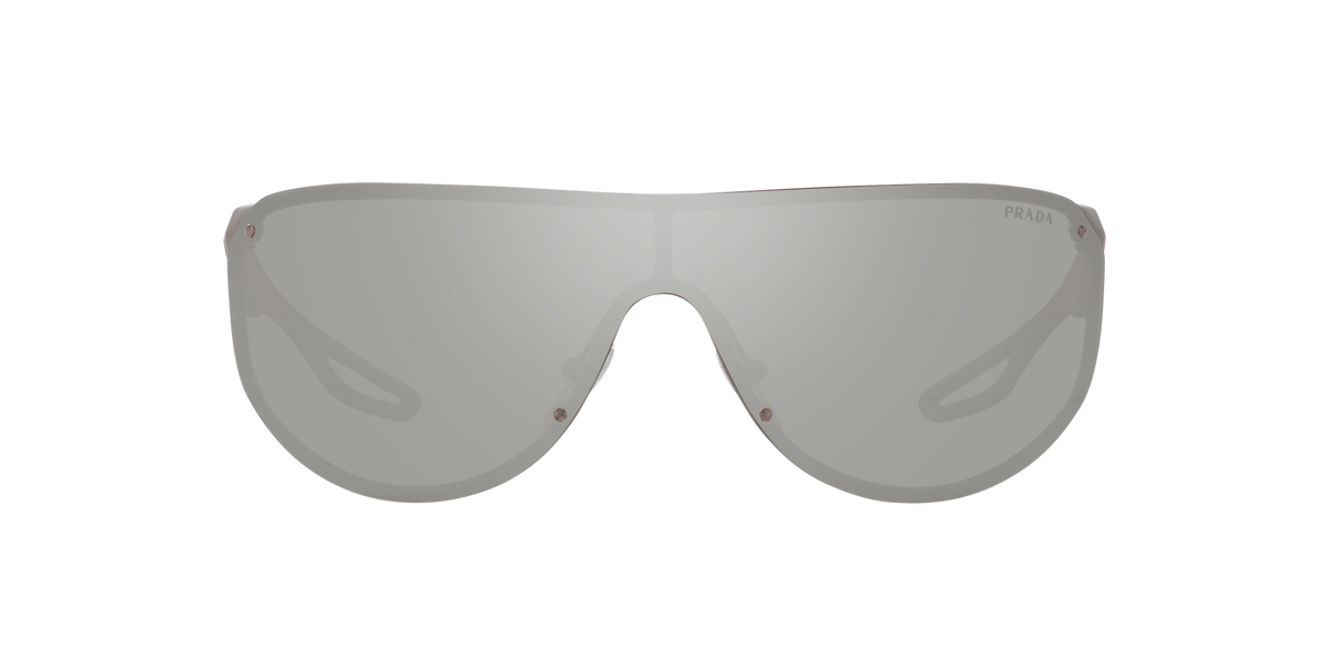 Prada Linea Rossa PS 61US Gunmetal Rubber 2B02B0 three-quarter view