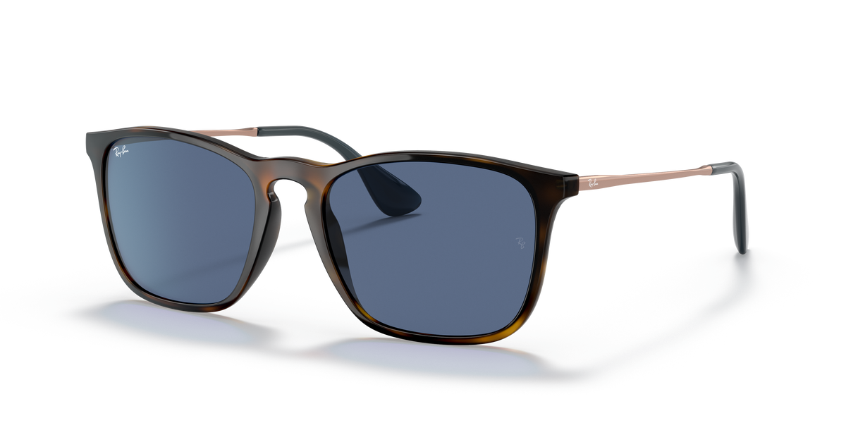 Ray-Ban RB4187 Chris in havana with blue replacement lenses