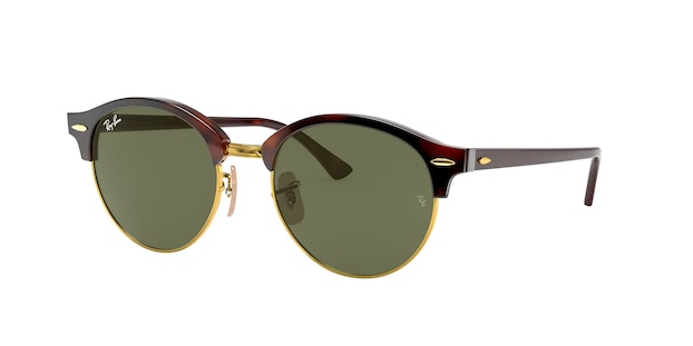 A pair of Ray-Ban sunglasses with a green frame and brown lenses, likely to be replaced as indicated by the 'RB4246' part number.