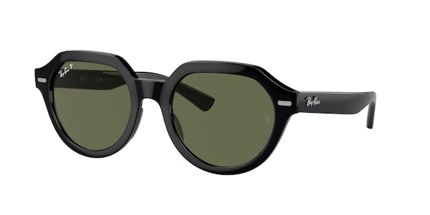 A pair of black Ray-Ban sunglasses with the arms and temples intact, showing no signs of wear.