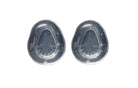 A pair of clear silicone nose pads designed for Lindberg Spirit Air Rim Now Clip-In eyewear.