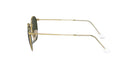 A pair of Rayban RB3447 sunglasses replacement sides, featuring gold metal arms with black accents.