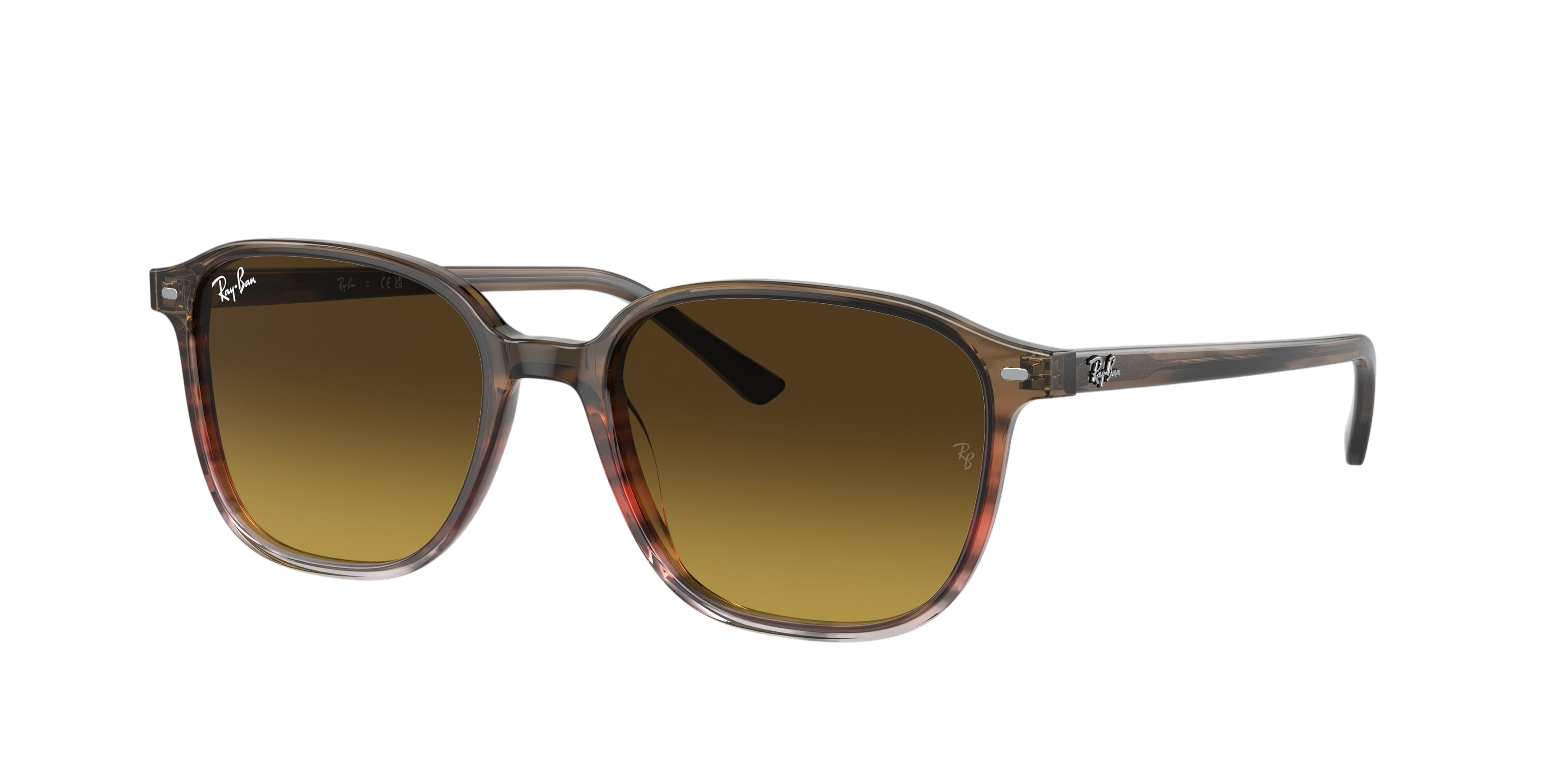 Sunglasses UK genuine Ray-Ban Leonard RB2193 sunglasses with brown gradient lenses and transparent brown frames