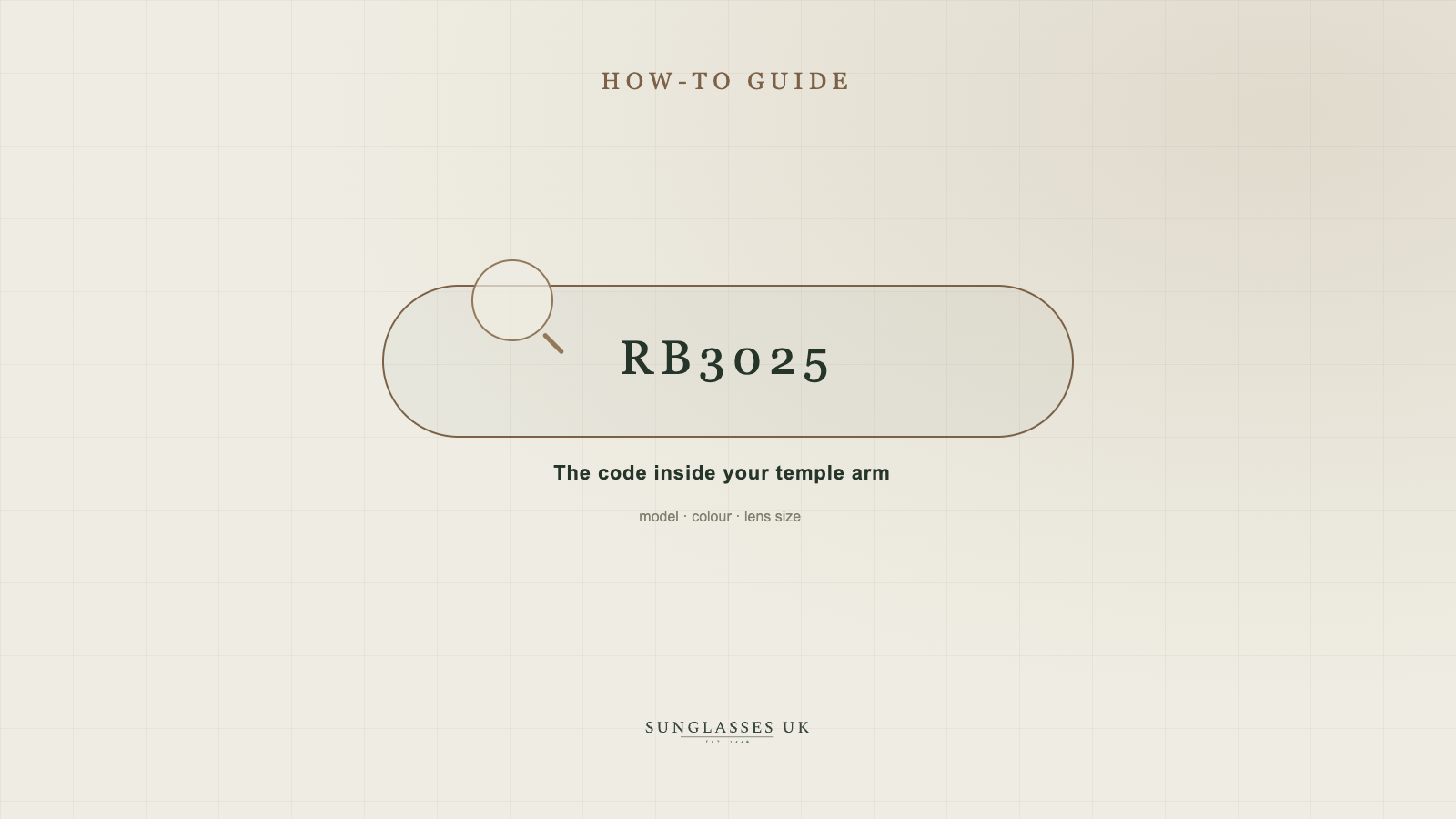 How to find your Ray-Ban model number