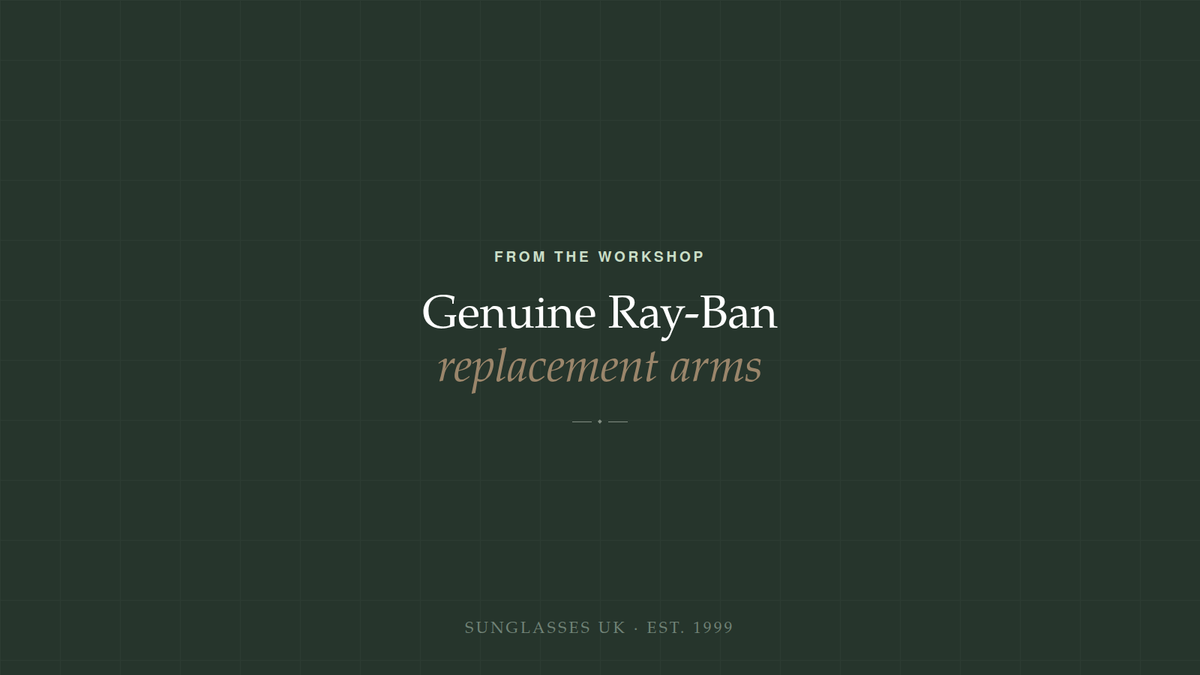 Genuine Ray-Ban replacement arms from Sunglasses UK