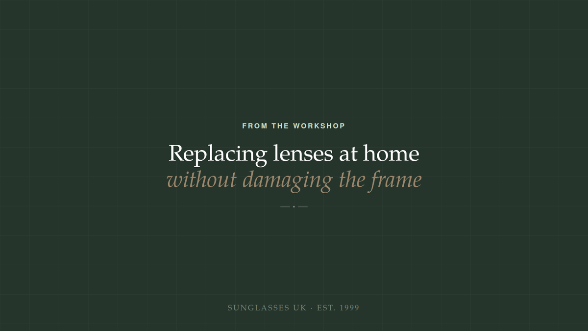 Fitting Ray-Ban lenses at home without damaging the frame
