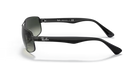 Black Ray-Ban sunglasses on a white background
