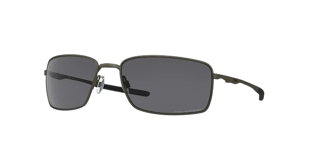 A pair of Oakley Square Wire sunglasses in black color with dark lenses.