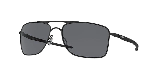 A pair of Oakley Gauge 8 sunglasses with dark lenses and metal frame.