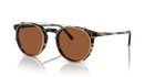 Oliver Peoples O'Malley OV5183CM clip-on in gold with brown lenses