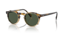 Oliver Peoples Gregory Peck OV5186CM clip-on in gold with polarised G-15 lenses
