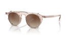 Oliver Peoples OP-13 OV5504C clip-on in soft gold with dark brown lenses