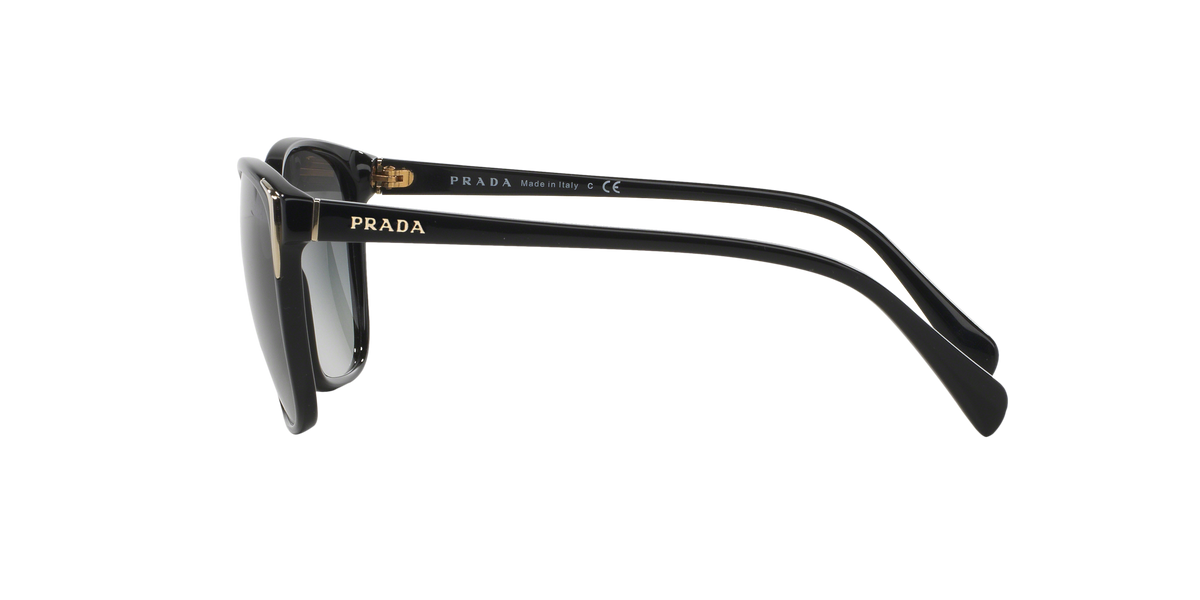 Prada PR 01OS 1AB3M1 Black, side view showing the temple