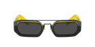 Prada PR 01WS Black/Yellow 03L5S0 three-quarter view