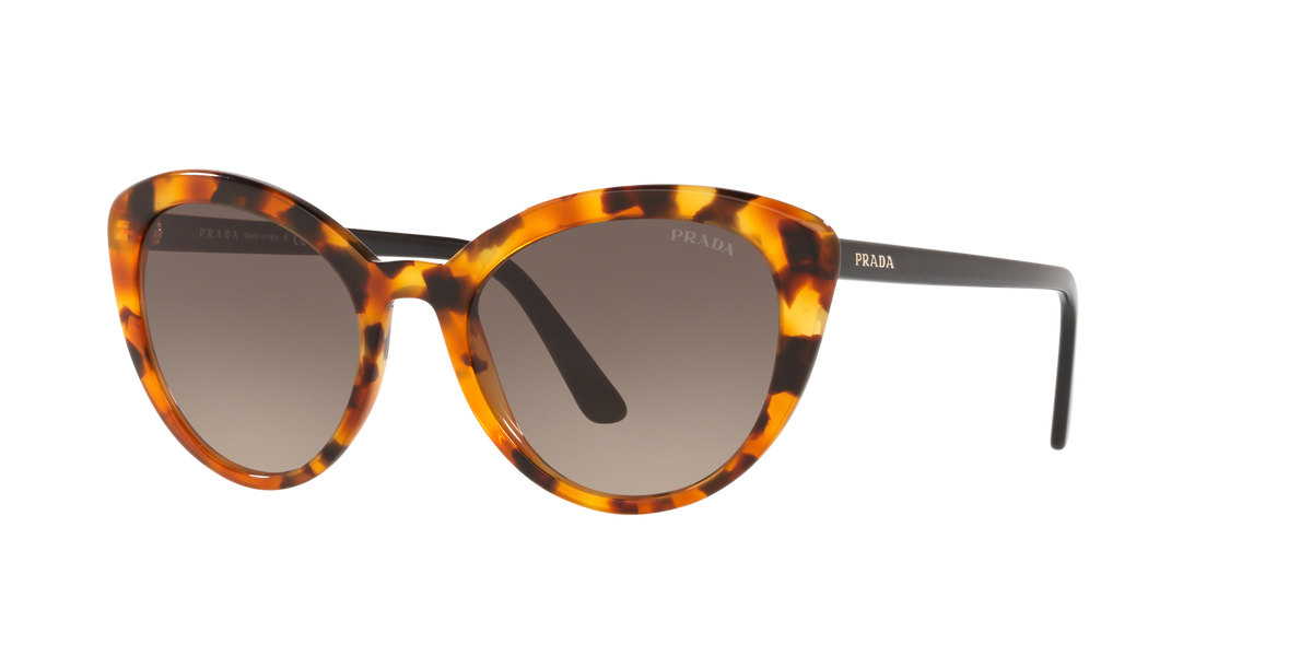 Prada PR 02VS UF33D0 Orange Havana, three-quarter view